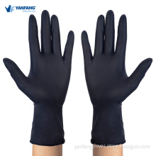 Large Black Long Disposable Exam Nitrile Latex Gloves